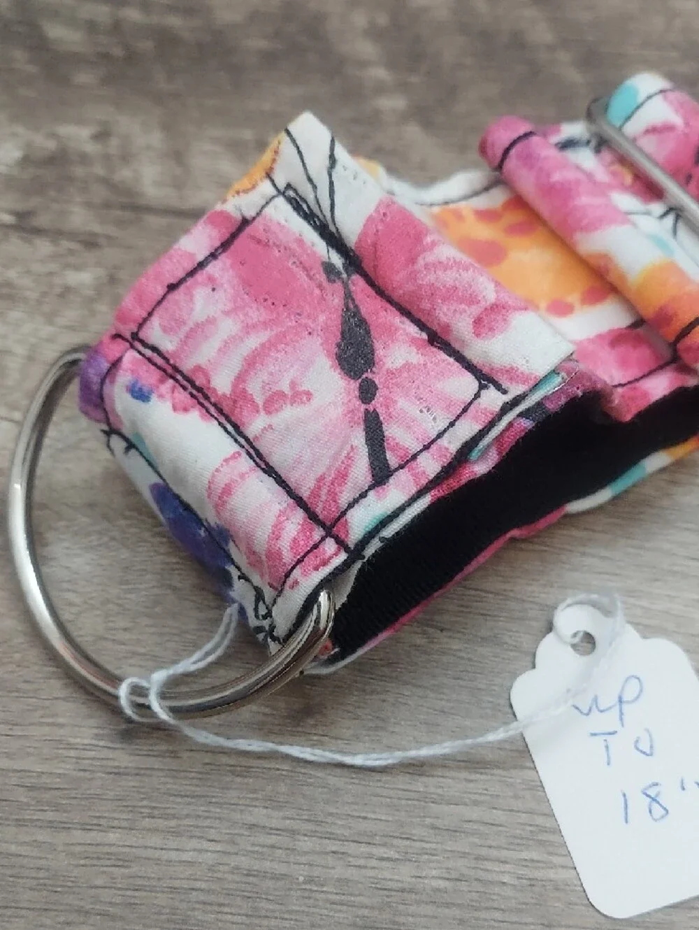 Custom Martingale Dog Collar Watercolor Butterfly Pink Orange Sighthound 2